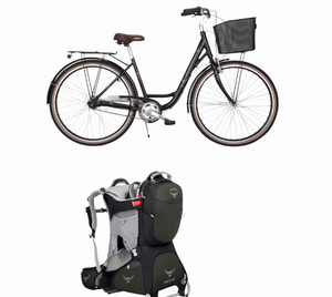 cykel bæretaske vandrerygsæk bærestol